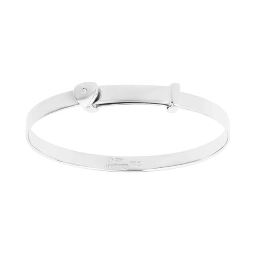 D for Diamond Heart Expanding Bangle with Diamond