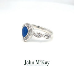 9ct Yellow Gold Ashes and Cubic Zirconium Memorial Ring