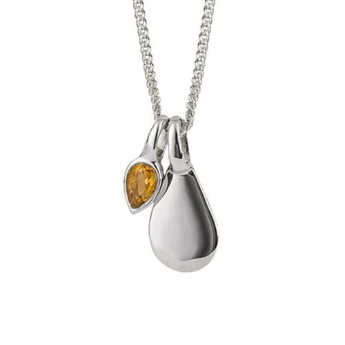 Silver Semi-Precious Birthstone Necklace