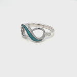 9ct White Gold Infinity Ashes Memorial  Ring