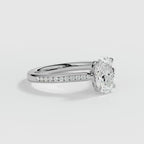 9ct White Gold 1.50ct Oval Brilliant Cut Laboratory Grown Diamond Engagement Ring
