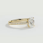 9ct Yellow 1.50ct Oval Brilliant Cut Laboratory Grown Diamond Engagement Ring