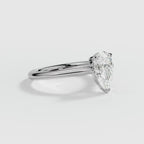 9ct White Gold 1.50ct Pear Cut Halo Laboratory Grown Diamond Engagement Ring