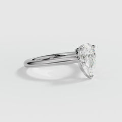 9ct White Gold 1.50ct Pear Cut Halo Laboratory Grown Diamond Engagement Ring