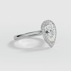 9ct White Gold 1.50ct Pear Cut Laboratory Grown Diamond Engagement Ring