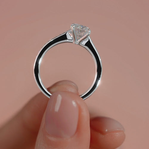 9ct White Gold 1.50ct Oval Brilliant Cut Laboratory Grown Diamond Engagement Ring