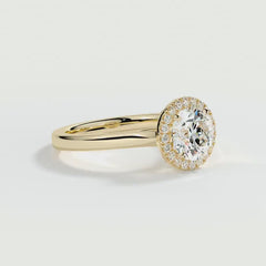 9ct Yellow Gold 1.50ct Brilliant Cut Halo Cluster Laboratory Grown Diamond Engagement Ring