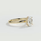 9ct Yellow 1.50ct Oval Brilliant Cut Halo Laboratory Grown Diamond Engagement Ring (Copy)
