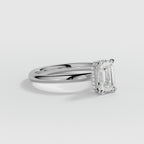 Platinum 1.50ct Emerald Cut Halo Cluster Laboratory Grown Diamond ring