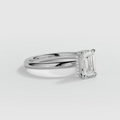 Platinum 1.50ct Emerald Cut Halo Cluster Laboratory Grown Diamond ring