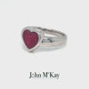 9ct White Gold Ashes Heart Memorial Ring