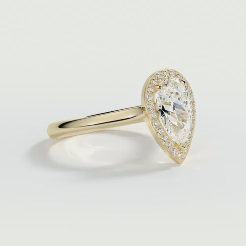 9ct Yellow Gold 1.50ct Pear Cut Laboratory Grown Diamond Engagement Ring (Copy)