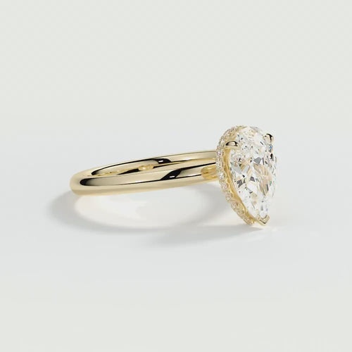 9ct Yellow Gold 1.50ct Pear Cut Laboratory Grown Diamond Engagement Ring
