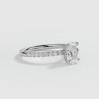 9ct White Gold 1.50ct Oval Brilliant Cut Laboratory Grown Diamond Engagement Ring
