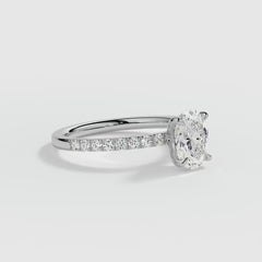 9ct White Gold 1.50ct Oval Brilliant Cut Laboratory Grown Diamond Engagement Ring