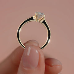 9ct Yellow 1.50ct Oval Brilliant Cut Laboratory Grown Diamond Engagement Ring