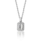 Silver & Co London Heart Cluster Cubic Zirconium Necklace