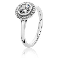 Silver & Co London Sterling Silver Cubic Zirconium Ring