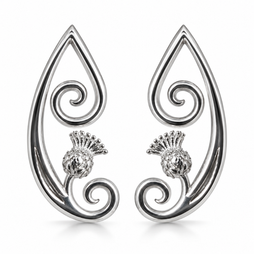 Limited-edition Heritage Collection Open Paisley Thistle Earring