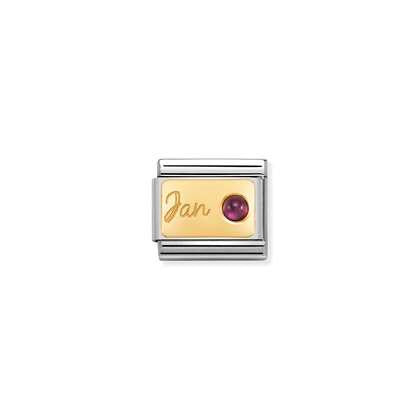 Nomination Birthstone Charms In yellow gold January - December