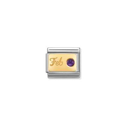 Nomination Birthstone Charms In yellow gold January - December