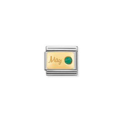 Nomination Birthstone Charms In yellow gold January - December
