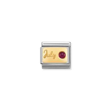 Nomination Birthstone Charms In yellow gold January - December