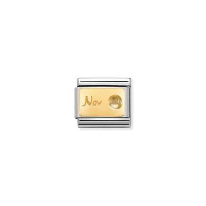 Nomination Birthstone Charms In yellow gold January - December