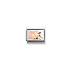 Nomination Composable Link LOVE Promises Knot Rose gold Charm