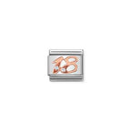 Nomination number charms in Rose Gold 18 - 80