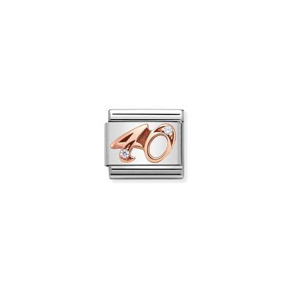 Nomination number charms in Rose Gold 18 - 80