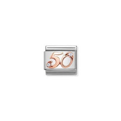 Nomination number charms in Rose Gold 18 - 80