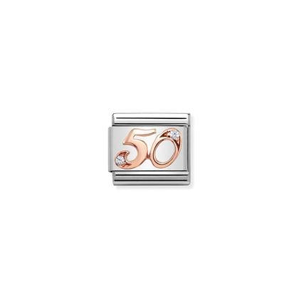 Nomination number charms in Rose Gold 18 - 80