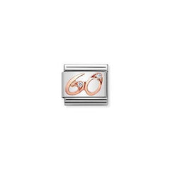 Nomination number charms in Rose Gold 18 - 80
