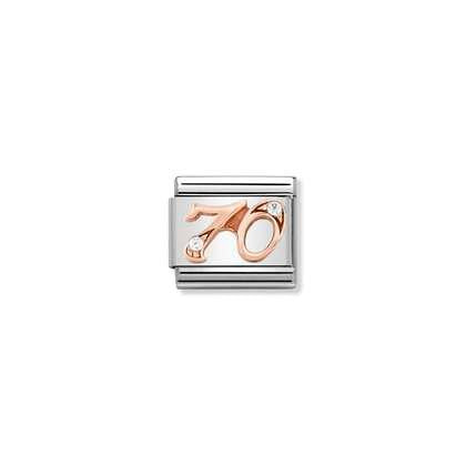 Nomination number charms in Rose Gold 18 - 80