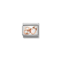Nomination number charms in Rose Gold 18 - 80