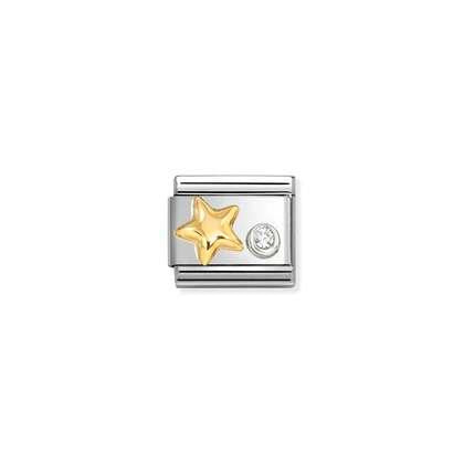 Nomination Gold Star CZ Charm