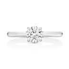 Platinum 0.75ct Certified Brilliant Cut Lab Grown Diamond Engagement Ring