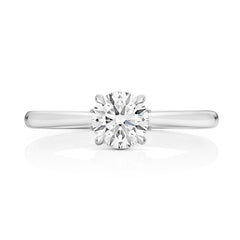 Platinum 0.75ct Certified Brilliant Cut Lab Grown Diamond Engagement Ring