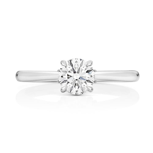 Platinum 0.75ct Certified Brilliant Cut Lab Grown Diamond Engagement Ring
