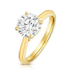 9ct Yellow Gold 2.50ct Certified Lab-Grown Diamond Solitaire Ring