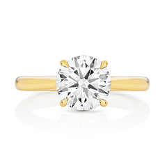 9ct Yellow Gold 2.00ct Certified Lab-Grown Diamond Solitaire Ring