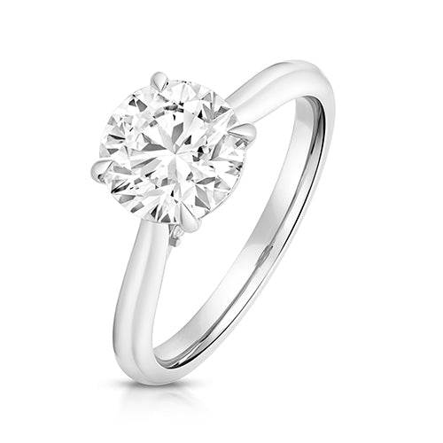 9ct White Gold 3.00ct Certified Lab-Grown Diamond Solitaire Ring