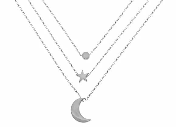 Tianguis Jackson Heart, Moon, Star Necklace