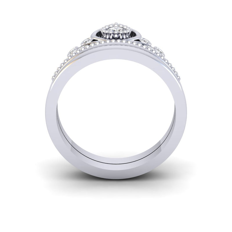 Platinum Bespoke Design Fairy Princes Crown Wedding Ring