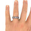 Ladies 18ct White Gold And Diamond Designer Wedding Ring