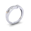9ct White Gold Bespoke Shaped To Fit Ladies Diamond Wedding Ring