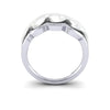 Ladies bespoke Shaped To Fit Platinum And Diamond Wedding Ring