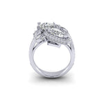 Ladies Platinum Bespoke Design 2.67ct Pear And brilliant Cut Diamond Ring