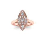 9ct Rose Gold 0.42ct Bespoke Design Vintage Diamond Ring